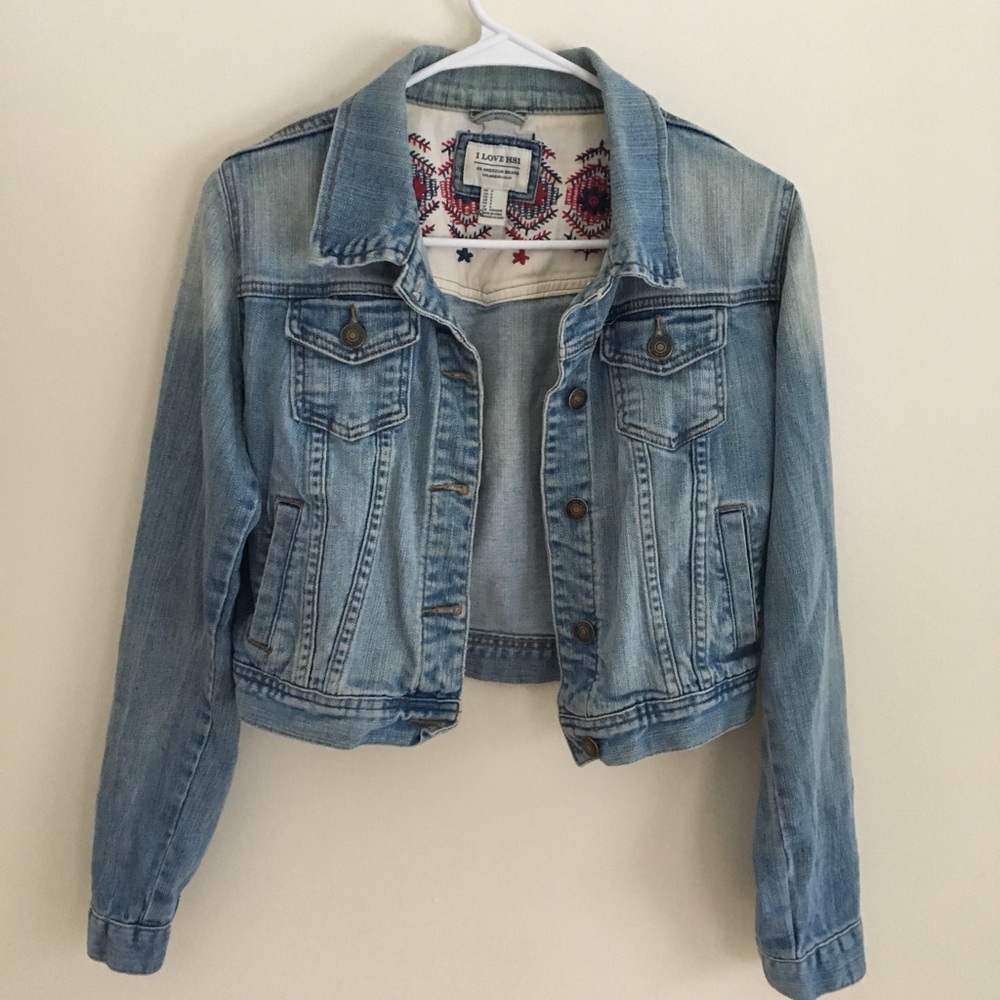 Crop jean jacket